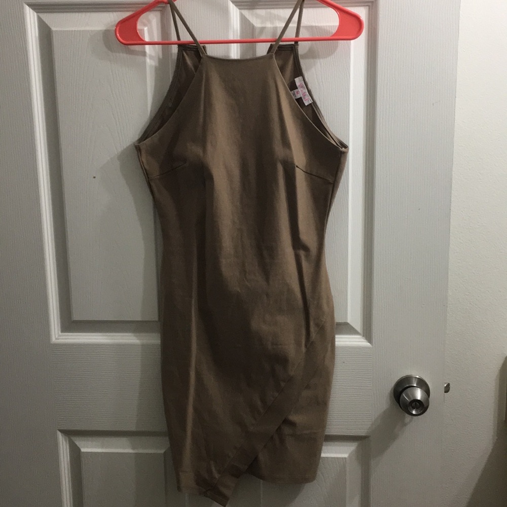 Nude spaghetti dress